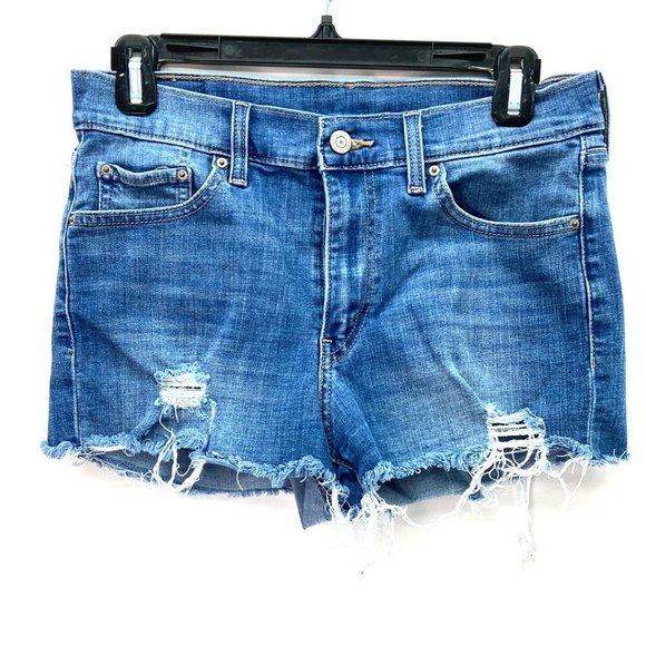 Levi’s Women's Denim Shorts Blue - Size 28 - Picture 1 of 8